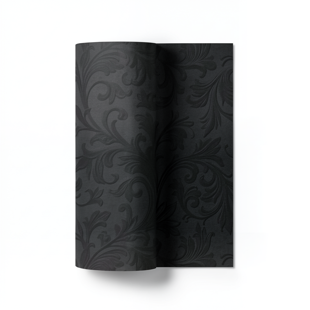 Dutch Classic Wall Covering 10m x 0.53m, Black Color, Model 17942