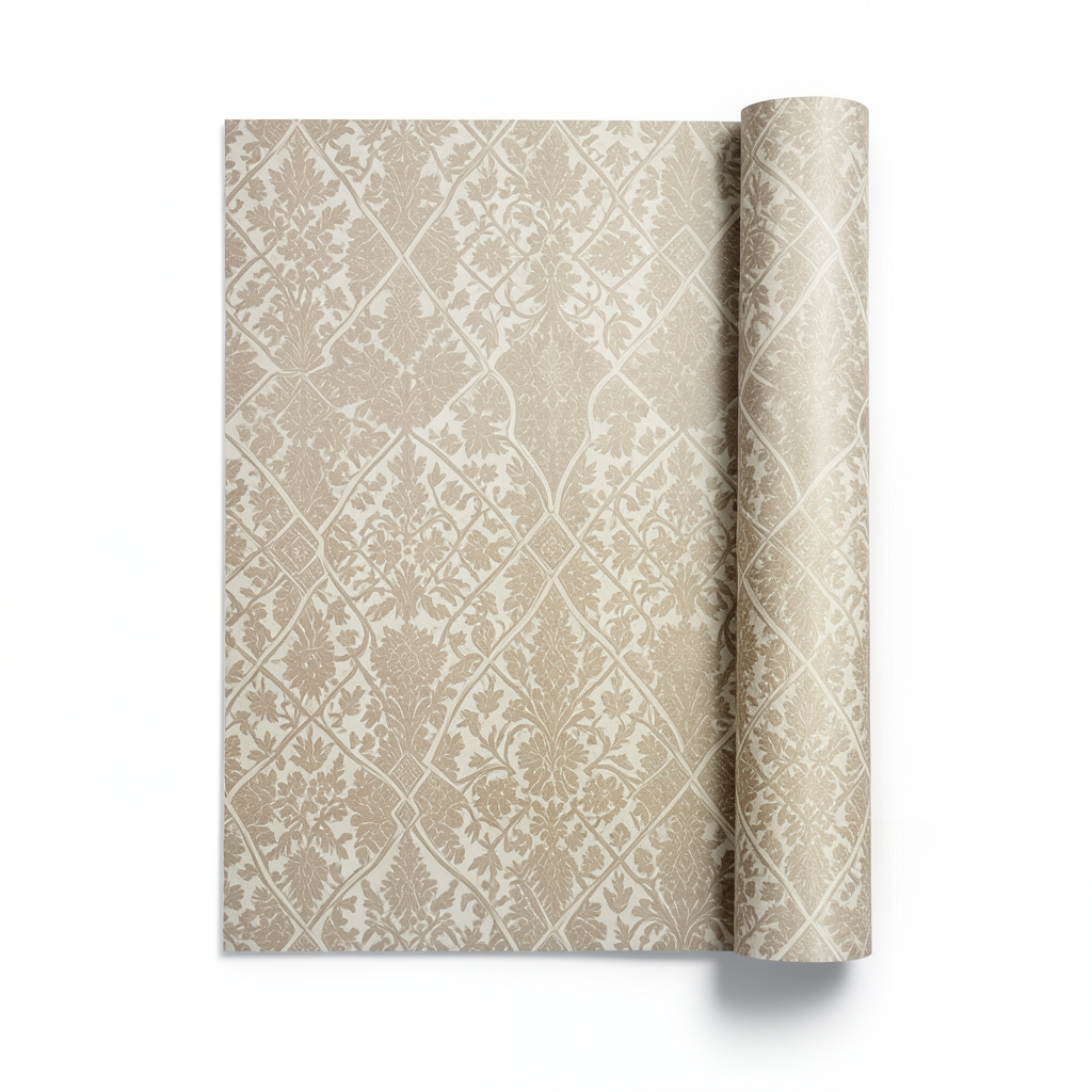 Dutch Patterned Wallpaper Size 10m x 0.53m, Beige Color