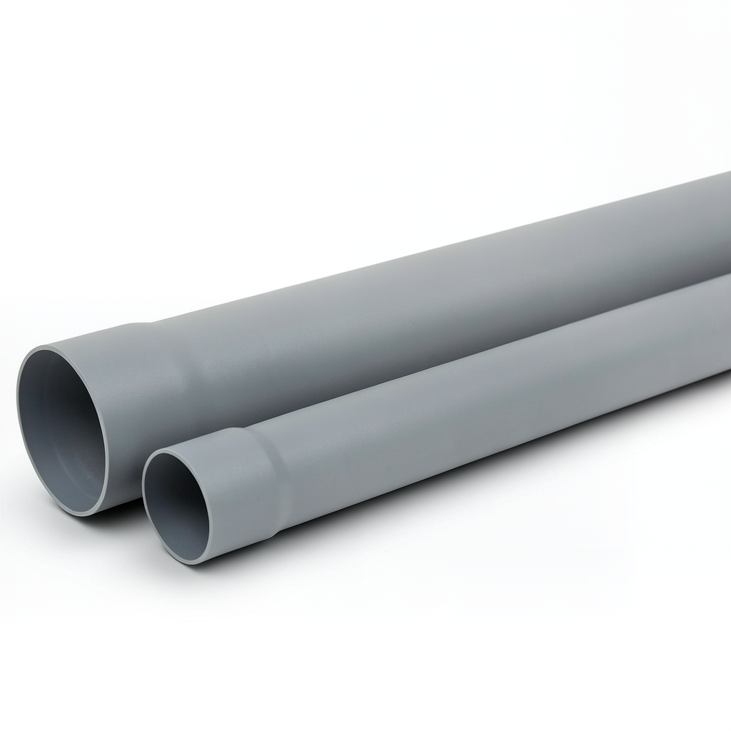 UPVC Plastic Pipe SDR 34.4 PN 7.5 Bar 160 mm OD 4.7 mm Thickness Grey