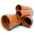UPVC Plastic Pipe for Underground Sewerage SDR 34 Size 250 mm Thickness 8.3 mm Orange Brown - Image 1