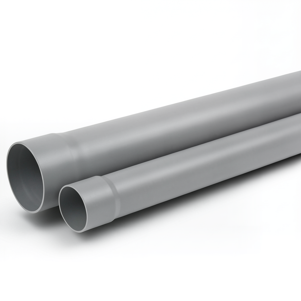 UPVC Pipe SDR 34.4 PN 7.5 Bar Outside Diameter 225 mm Thickness 6.6 mm Gray Color