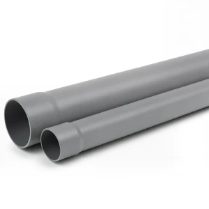 UPVC Plastic Pipe SDR 34.4 7.5 Bar 250 mm Diameter 7.3 mm Thickness Grey
