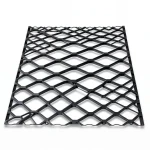Hot Rolled Steel Expanded Metal Mesh Bahri 1.7 mm Thickness 2.44 m Width 7 m Length, Black