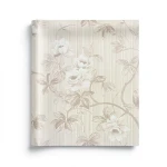 Italian Wallpaper Floral Design 10m x 1.06m Light Beige, Model 78025
