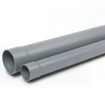 مواسير UPVC ضغط 8 بار SDR 33 مقاس 160 ملم سمك 4.9 مم لون رمادي