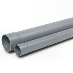 مواسير UPVC ضغط 8 بار SDR 33 مقاس 160 ملم سمك 4.9 مم لون رمادي
