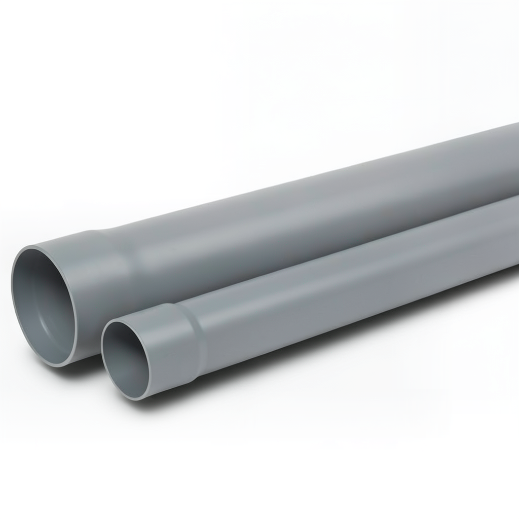UPVC Pipe SDR 33 PN 8 Bar Size 160 mm Thickness 4.9 mm Grey Color