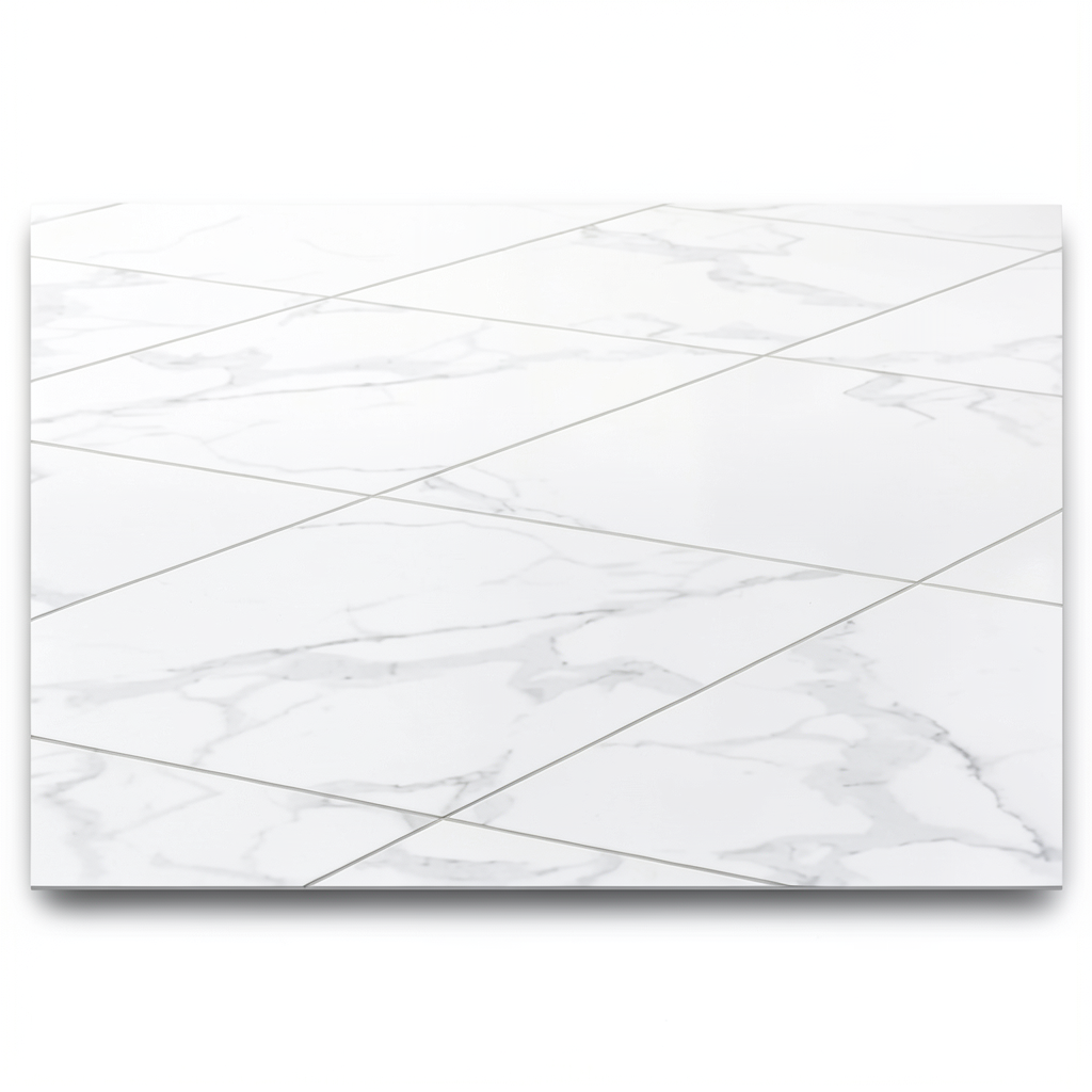 Indian White Porcelain Floor Tiles 0.9×60×60 cm, Victoria Model