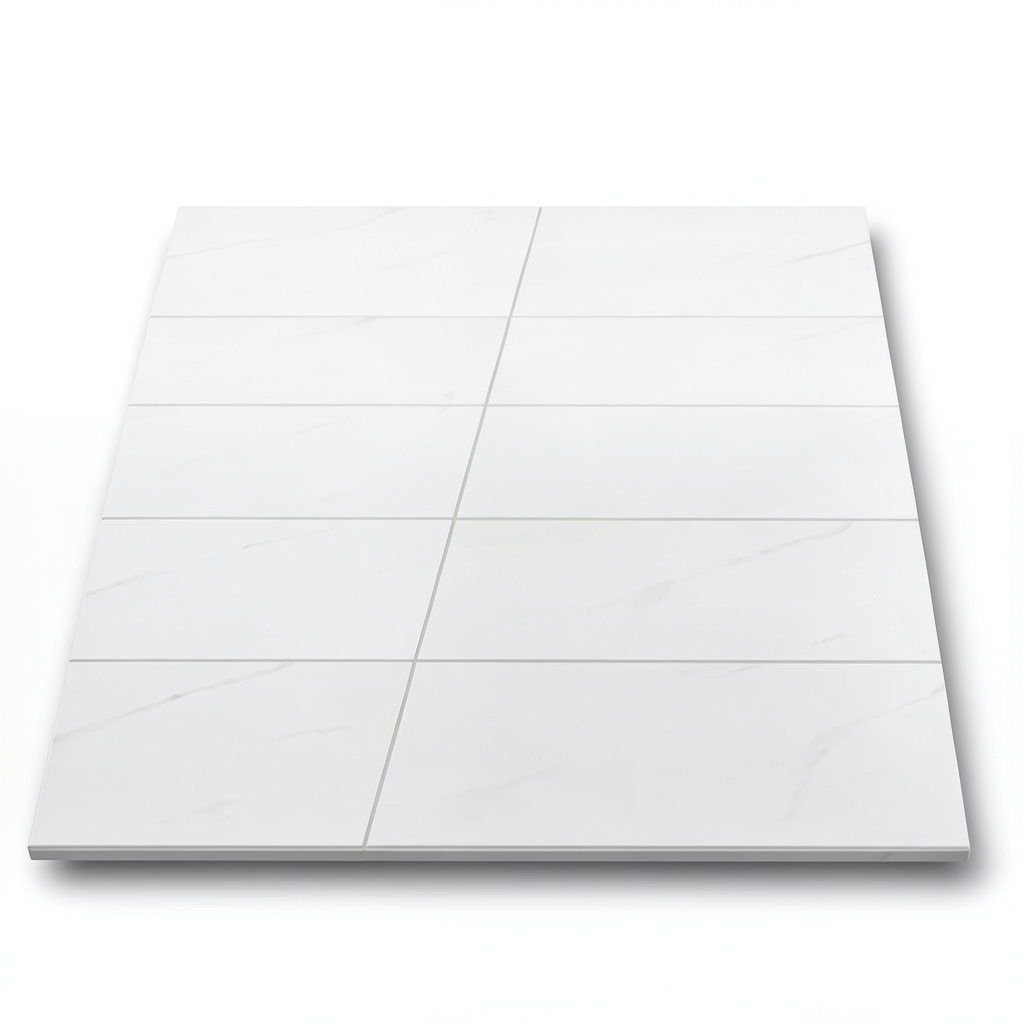Porcelain Floor Tiles 80x80 cm, White Color, Weight 10.85 kg