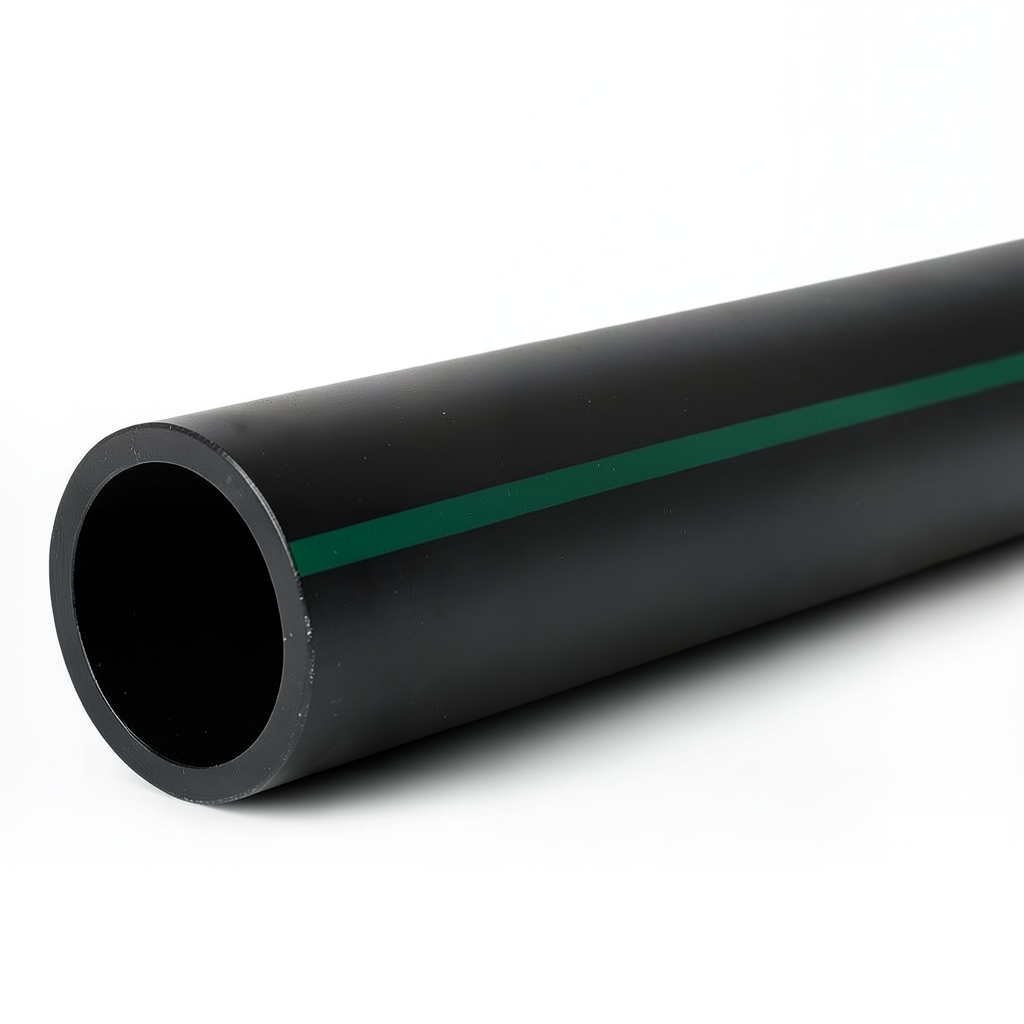 HDPE Pipe Nominal Pressure 4 Bar PE 80 OD 200 mm SDR 33 Black