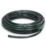لفة أنابيب HDPE ضغط 6 بار PE 80 قطر خارجي 50 مم SDR 22 أسود مع خطوط خضراء