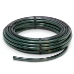 لفة أنابيب بلاستيك HDPE ضغط 6 بار PE 80 قطر خارجي 110 مم SDR 22 أسود مع خطوط خضراء