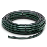 لفة أنابيب HDPE ضغط 10 بار PE 80 قطر خارجي 50 مم SDR 13.6 لون أسود مع خط أخضر