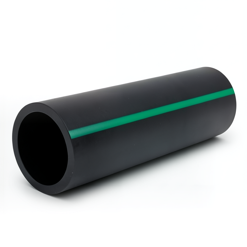 مواسير HDPE ضغط 4 بار PE 80 قطر خارجي 180 مم SDR 33 لون أسود