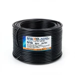 لفة سلك 4 ملم NYA كهربائي 450/750 فولت، نحاس مجدول، عزل PVC 90°C، اسود | شركة كابلات الشرقية للصناعة