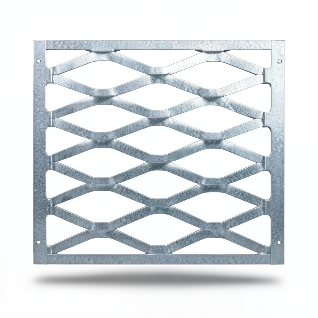 Galvanised Steel Expanded Metal Mesh Bahri Thickness 1.4 mm Width 1.22 m Length 1 m