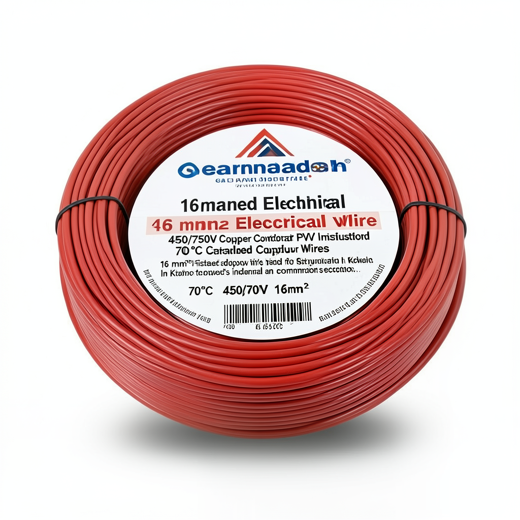 16 mm² Stranded Electrical Wire 450/750V Copper Conductor PVC Insulated 70°C Red | Asharqiyah Cables Company for Industry