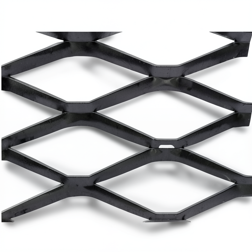 Hot Rolled Black Steel Expanded Metal Mesh Bahri Thickness 5.8 mm Width 2.44 m Length 7 m
