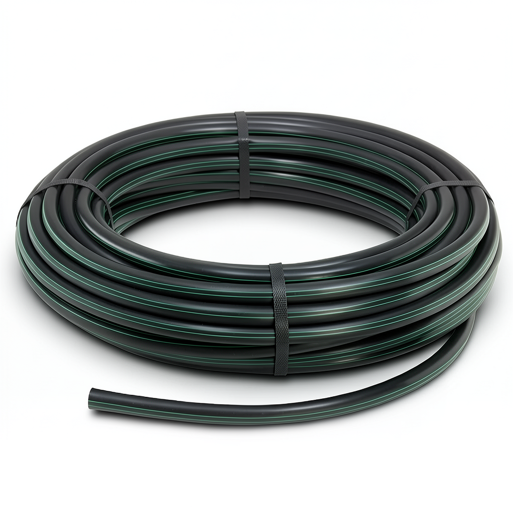 لفة أنابيب HDPE ضغط 4 بار PE 80 قطر خارجي 50 مم SDR 33 لون أسود