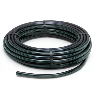 لفة أنابيب HDPE ضغط 4 بار PE 80، قطر خارجي 110 مم SDR 33، لون أسود