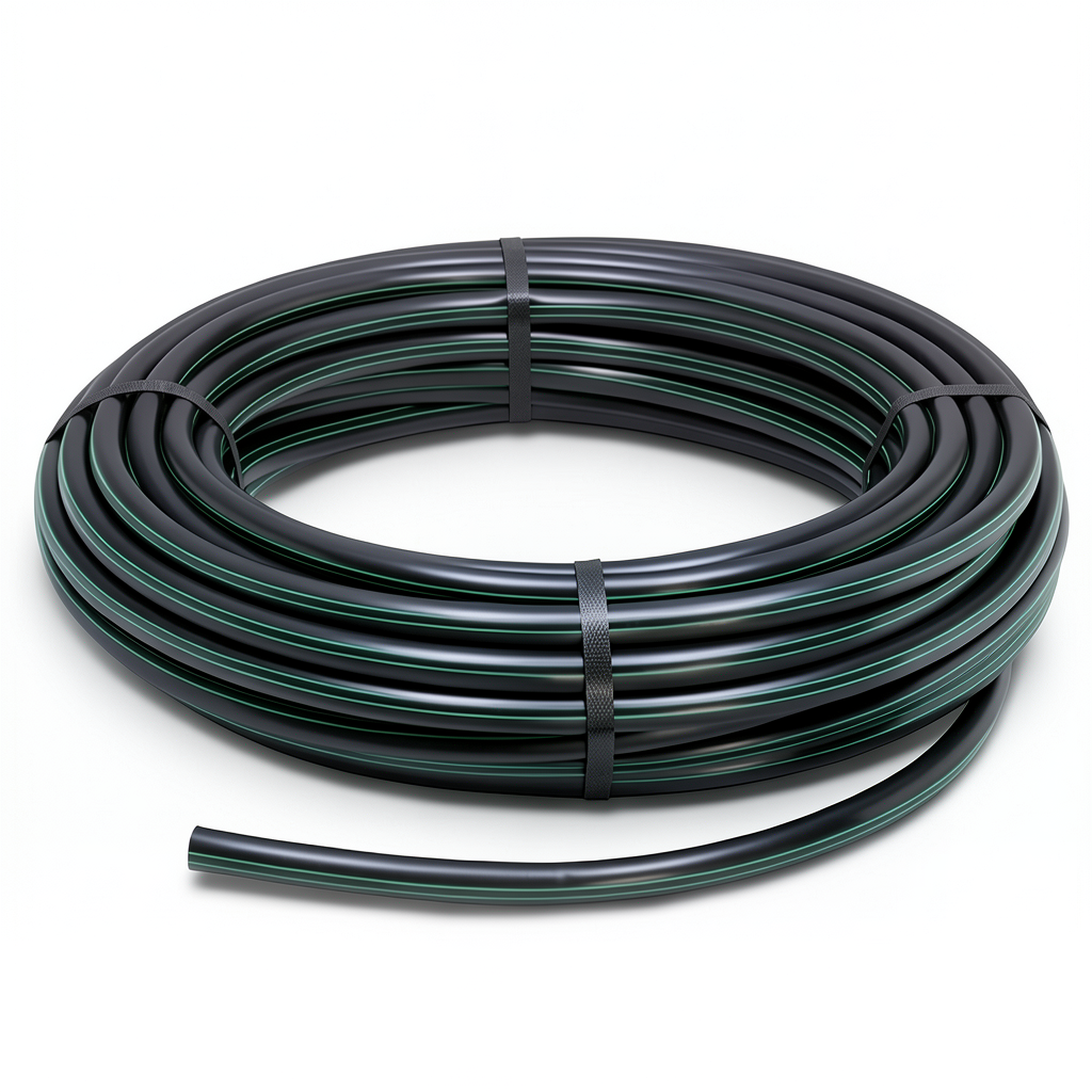 HDPE Coil Pipe 4 Bar Pressure PE 80, Size 110 mm OD SDR 33 Black