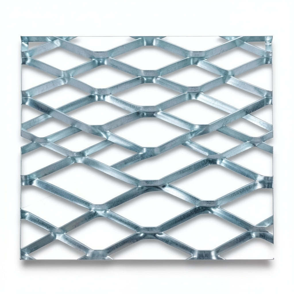Galvanised Steel Expanded Metal Mesh Bahri Thickness 1.7 mm Width 1.22 m Length 1 m