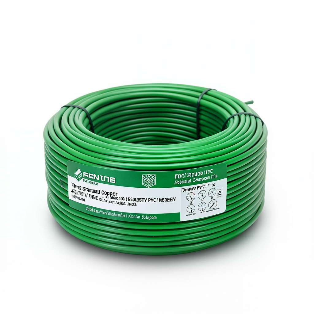 سلك كهرباء مجدول 70 مم2 450/750 فولت عزل PVC 70°C لون أخضر | شركة كابلات الشرقية للصناعة