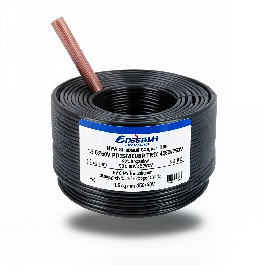 1.5 sq mm NYA Stranded Copper Wire 450/750V, PVC 90°C Insulation, Black | Asharqiyah Cables Company for Industry