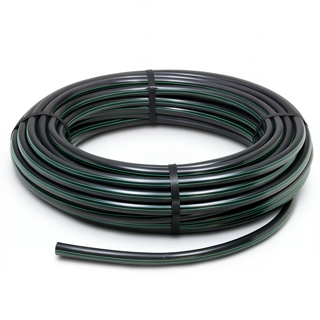 لفة أنابيب HDPE ضغط 4 بار PE 80 قطر خارجي 50 مم SDR 33 لون أسود