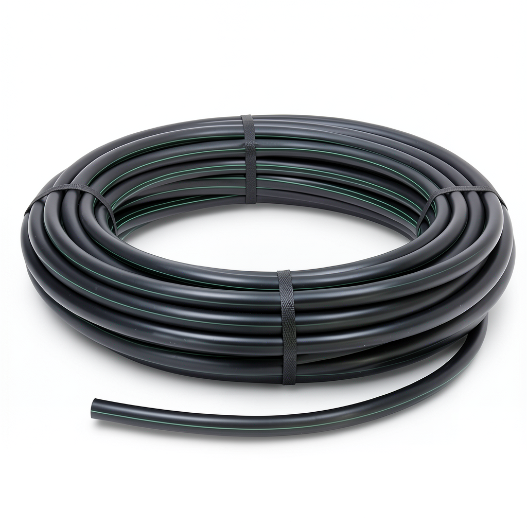 HDPE Plastic Coil Pipe PN 4 Bar PE 80 75 mm SDR 33 Black