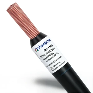 6mm NYA Electrical Wire 450/750V, Stranded Copper, PVC 90°C Insulated, Black | Asharqiyah Cables Company for Industry