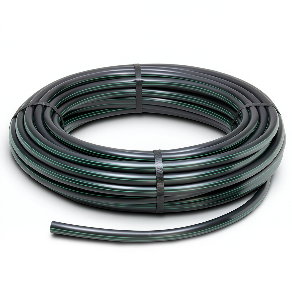 HDPE Plastic Coil Pipe PN 4 Bar PE 80 Outer Diameter 140 mm SDR 33 Black