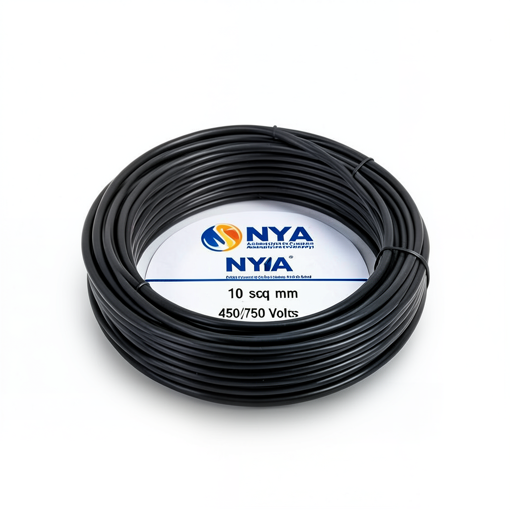 سلك 10 مم NYA 450/750 فولت، نحاس مجدول، عزل PVC 90°C، اسود | شركة كابلات الشرقية للصناعة