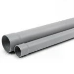 مواسير بلاستيك UPVC ضغط 8 بار SDR 33 مقاس 250 مم سماكة 7.7 مم لون رمادي