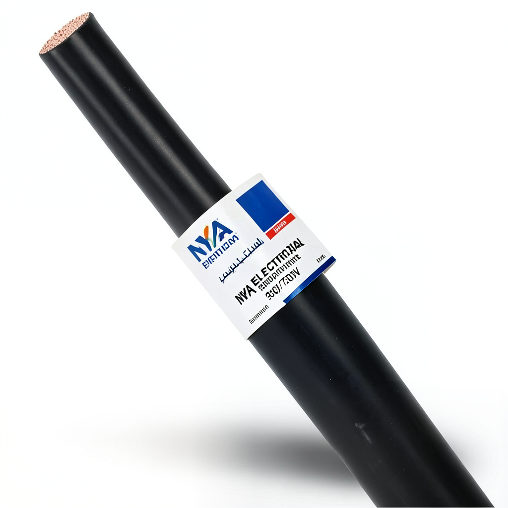 لفة سلك كهرباء 35 مم NYA 450/750 فولت، نحاس مجدول، معزول PVC 90°C، اسود | شركة كابلات الشرقية للصناعة