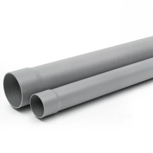 UPVC Plastic Pipe SDR 33 PN 8 Bar Size 200 mm Thickness 6.2 mm Grey Color