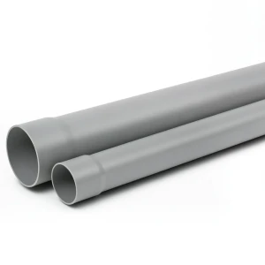 أنابيب UPVC ضغط 8 بار SDR 33 مقاس 225 mm سمك 6.9 mm لون رمادي