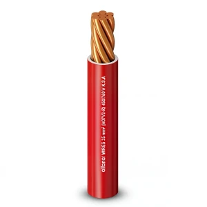 سلك مجدول نحاس معزول PVC مقاس 150 mm2 450/750 فولت، احمر | شركة الفنار