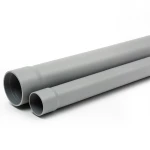 مواسير بلاستيك UPVC ضغط 10 بار SDR 26 مقاس 140 ملم سمك 5.4 مم لون رمادي