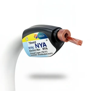 70mm2 NYA Electric Wire 450/750V, Stranded Copper, PVC 90°C Insulated, Black | Asharqiyah Cables Company for Industry