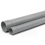 انابيب بلاستيك UPVC ضغط 10 بار SDR 26 مقاس 250 مم سمك 9.6 مم لون رمادي