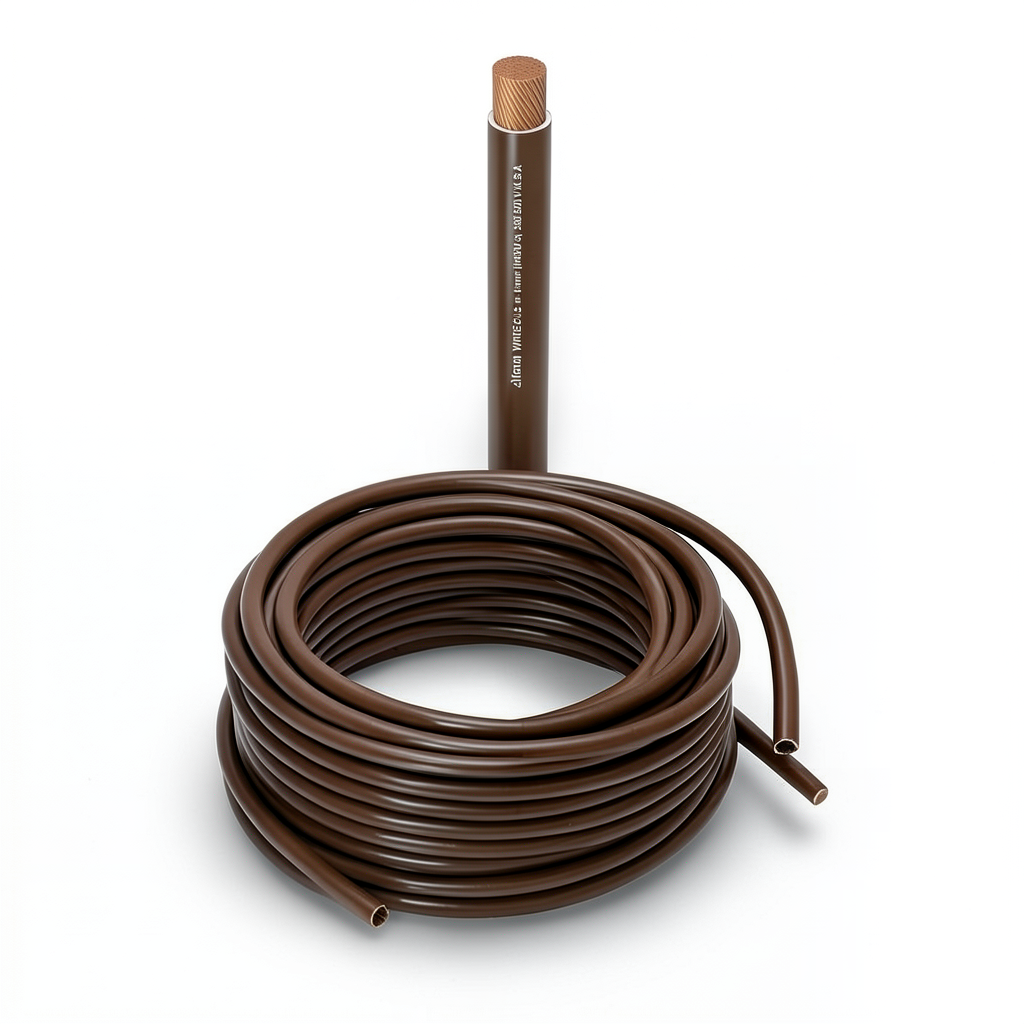 25mm2 Wire 450/750V, Flexible Copper Conductor, Heat Resistant PVC Insulation 1.2mm Thickness, Brown | Al Fanar