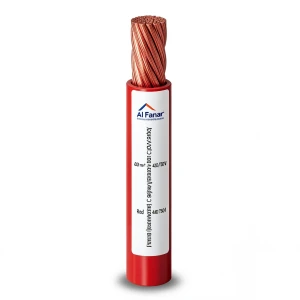 سلك مجدول نحاس عزل PVC مقاس 300 مم2 450/750 فولت، لون احمر | شركة الفنار