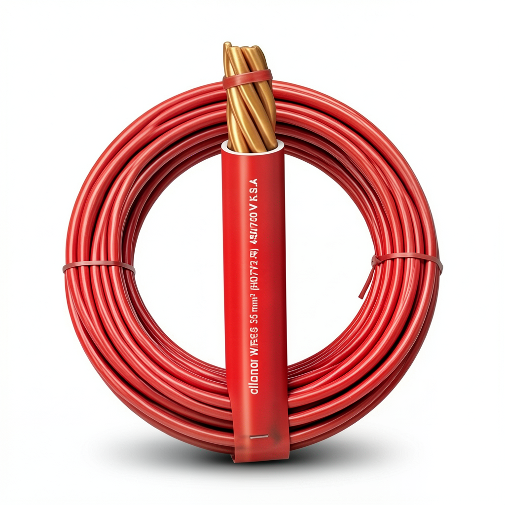 PVC Insulation Stranded Copper Wire 300mm² 450/750V, Red | Al Fanar