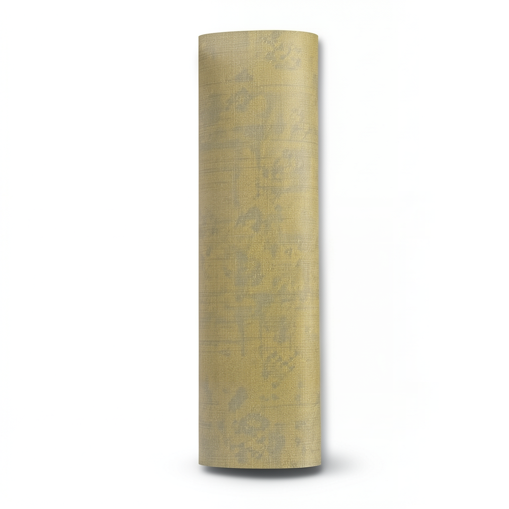 Italian Wallpaper Patterned Design Gold Color, Size 10m x 0.73m, Model 81166