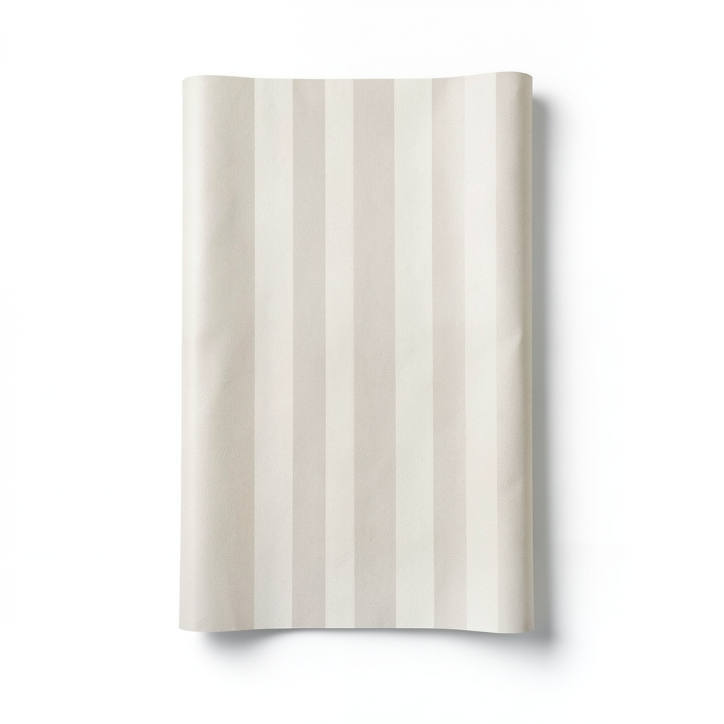 Italian Striped Wall Covering 10m x 1.06m Pale Beige, Model 5908