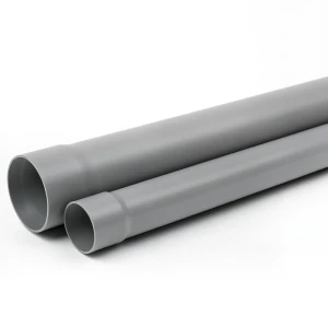 UPVC Plastic Pipe SDR 33 PN 8 Bar Size 200 mm Thickness 6.2 mm Grey Color