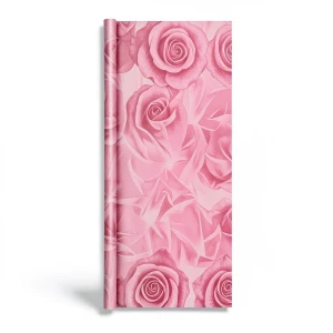 Italian Wallpaper Rose Color Patterned Design, Size 10m x 0.73m