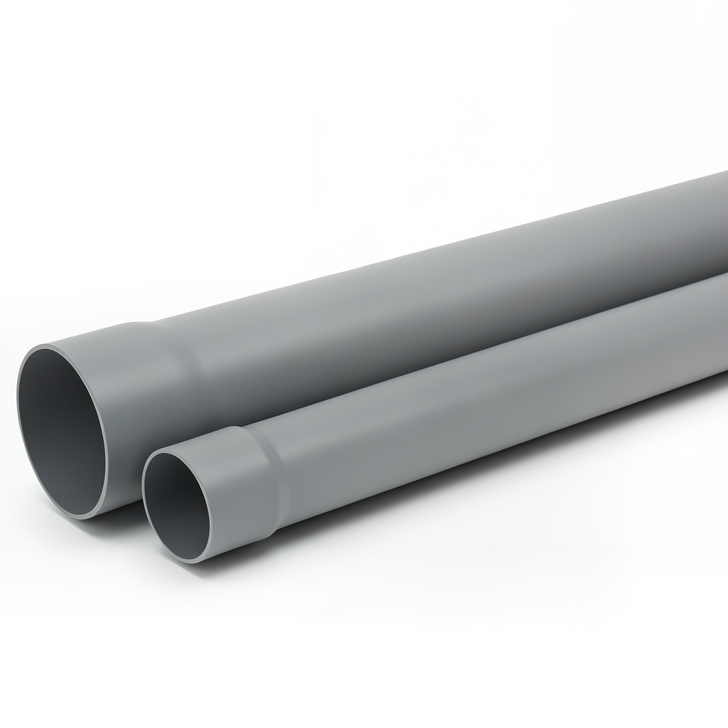 UPVC Pipe SDR 26 Nominal Pressure 10 Bar Size 160 mm Thickness 6.2 mm Gray Color