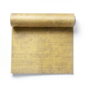 Italian Wallpaper Patterned Design Gold Color, Size 10m x 0.73m, Model 81166